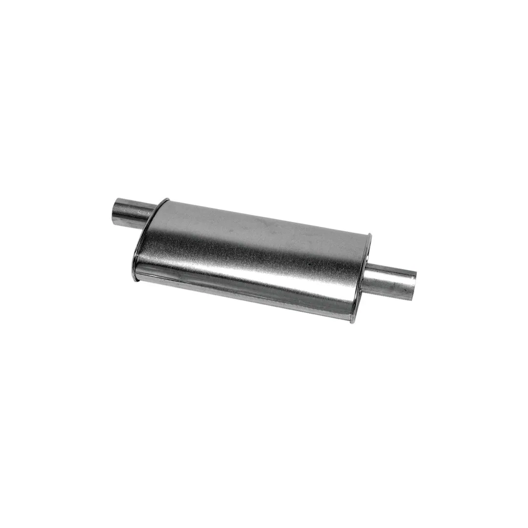 18113 – WALKER EXHST Exhaust Muffler, OE Replacement 8-13/16 Inch Width x 4-1/4 Inch Height Oval Aluminized Steel Cas...
